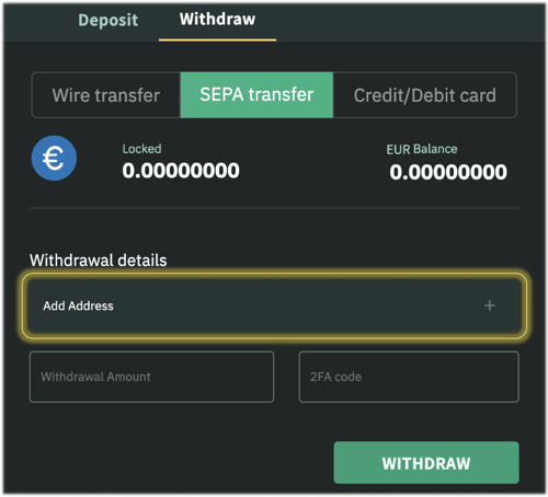 How to withdraw EUR via SEPA
